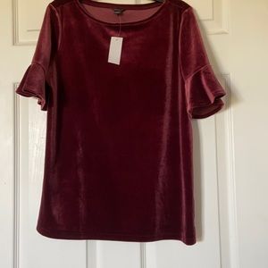 NWT Ann Taylor Velvet top